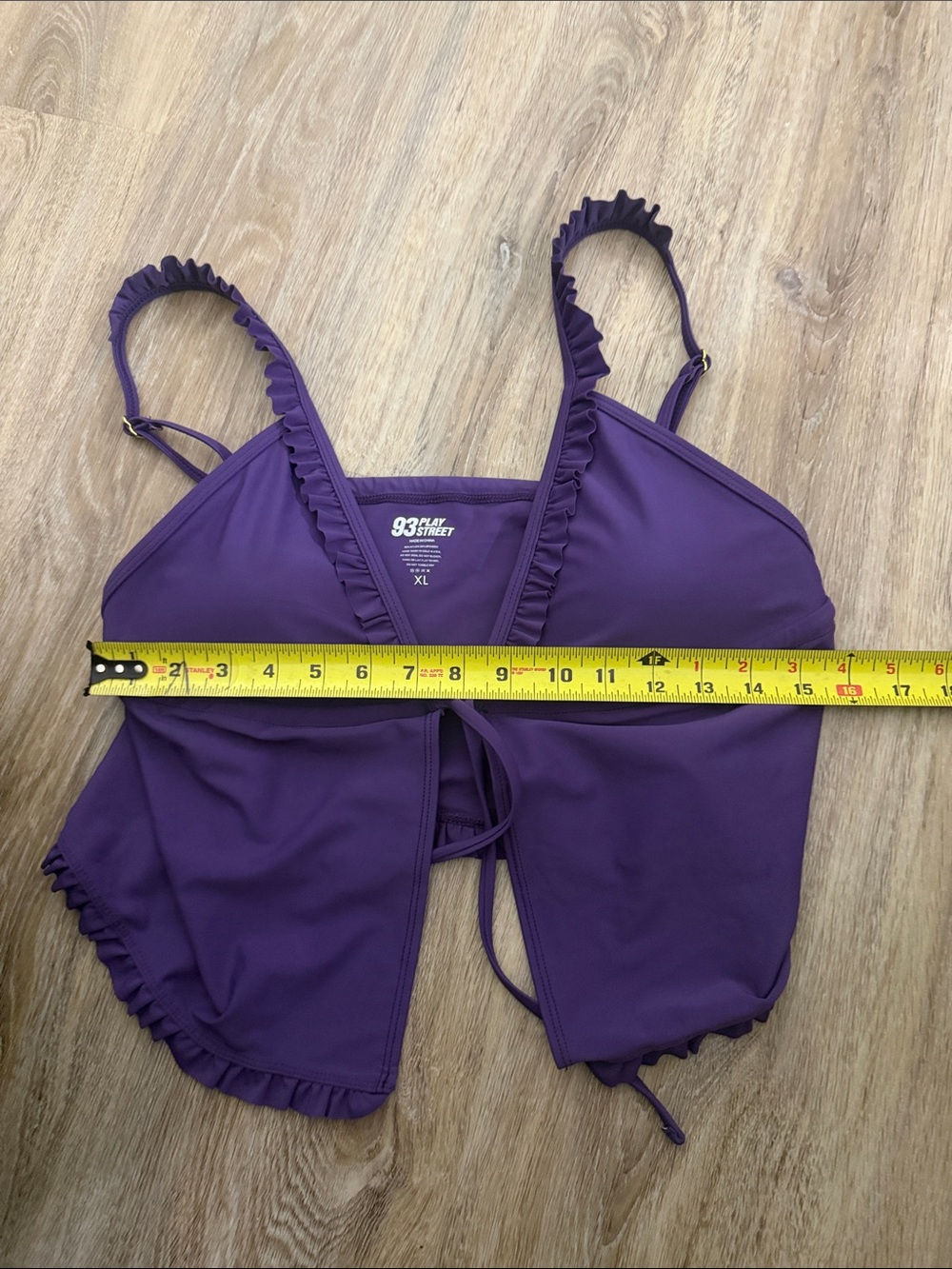 Purple Ruffle Tankini Bikini Set - XL - Picture 7 of 10